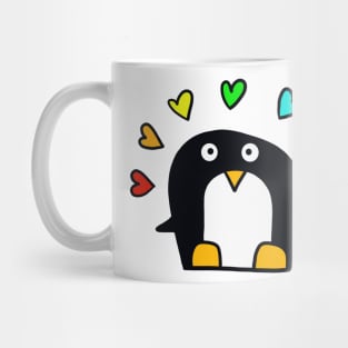 LGBTQ penguin with rainbow Mug